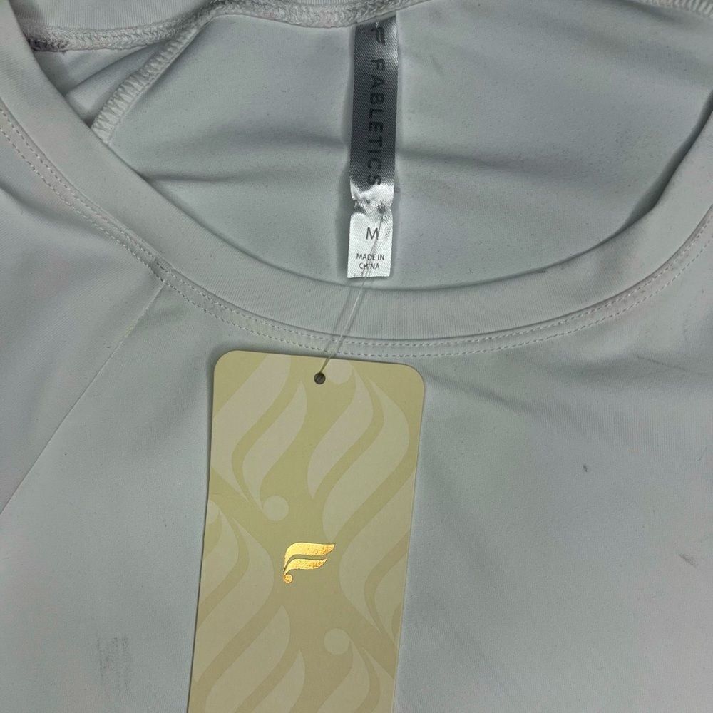 NWT Fabletics Cashel Adjustable Long Sleeve White and Purple Shirt Jacket Size M - Picture 14 of 15